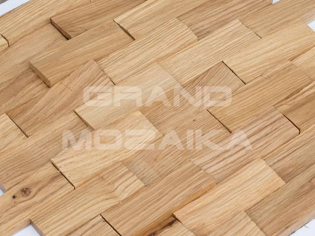 Колотая 3D мозаика со смещением из дуба