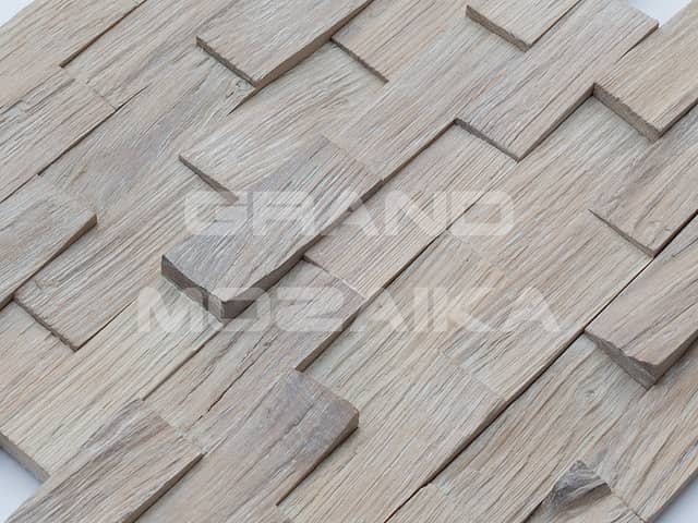 Колотая 3D мозаика со смещением, белая колеровка