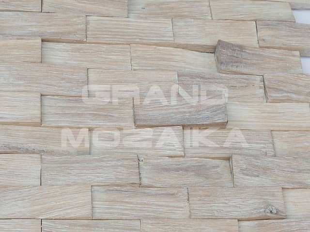 Колотая 3D мозаика со смещением, белая колеровка