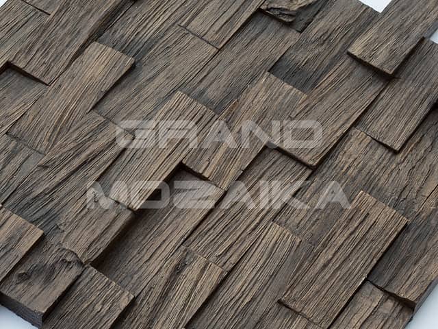 Колотая 3D мозаика со смещением, колеровка венге