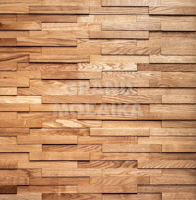 Шлифованная 3D мозаика из дуба