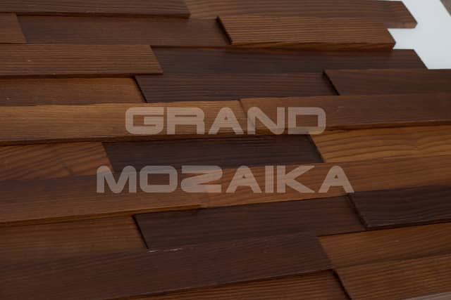 Шлифованная 3D мозаика из термоясеня