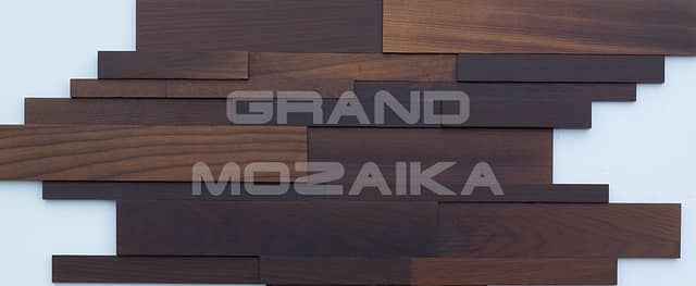 Шлифованная 3D мозаика из термоясеня