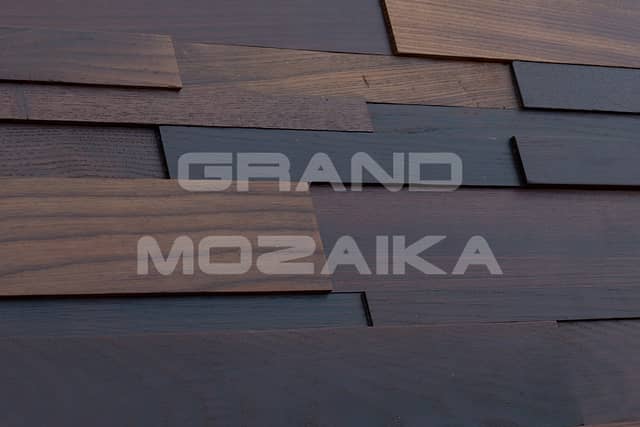 Шлифованная 3D мозаика из термоясеня