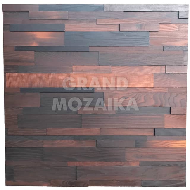 Шлифованная 3D мозаика из термоясеня