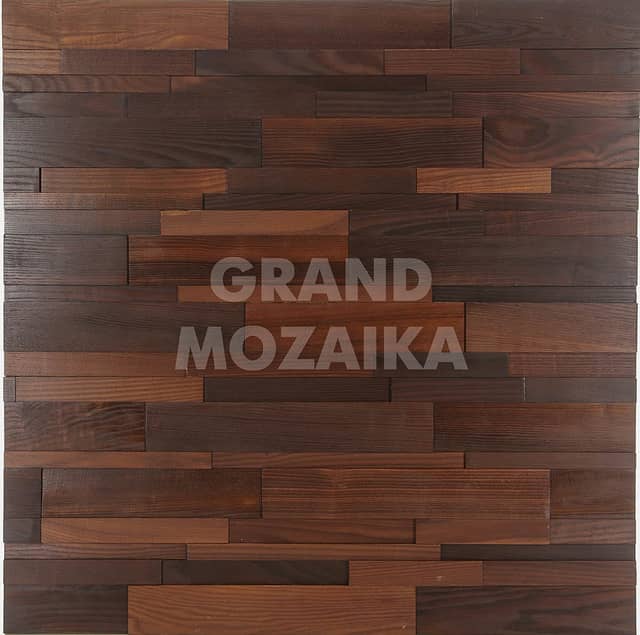 Шлифованная 3D мозаика из термоясеня