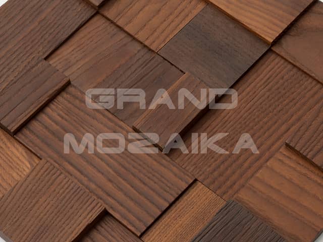 Шлифованная 3D мозаика из термоясеня