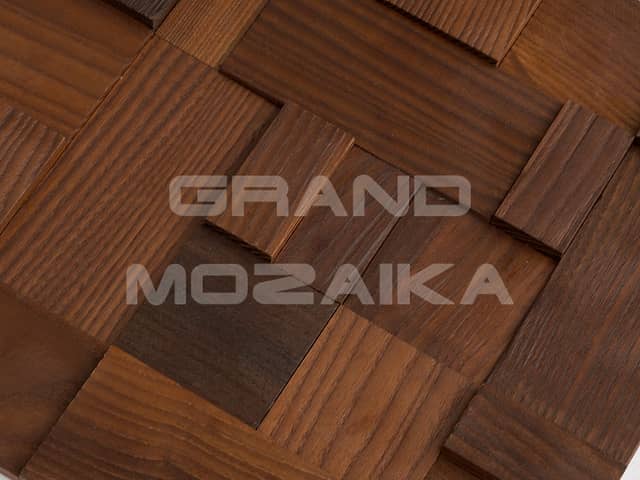 Шлифованная 3D мозаика из термоясеня