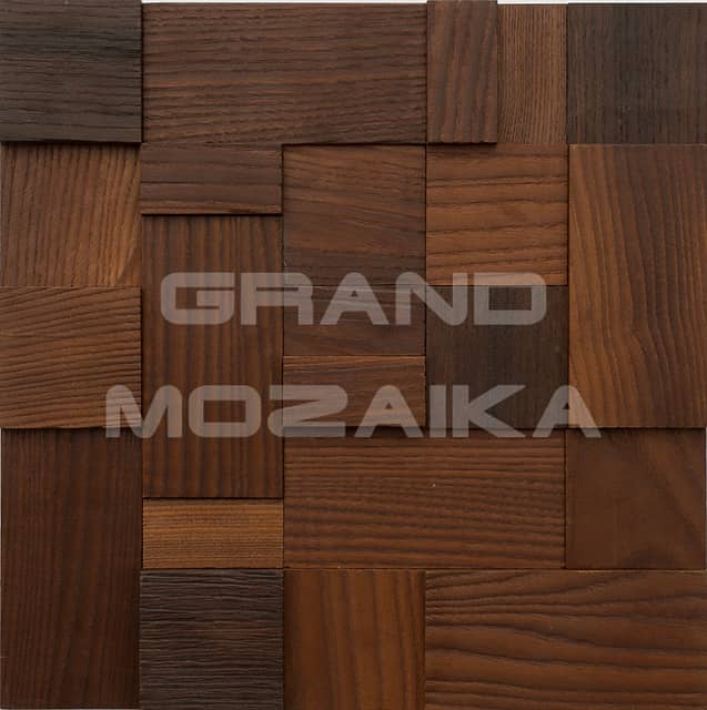 Шлифованная 3D мозаика из термоясеня