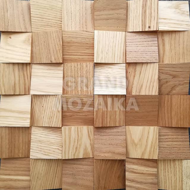 Шлифованная 3D мозаика из дуба, масловоск