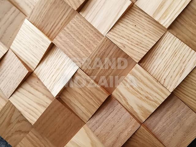 Шлифованная 3D мозаика из дуба, масловоск