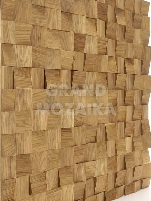 Шлифованная 3D мозаика из дуба, масловоск