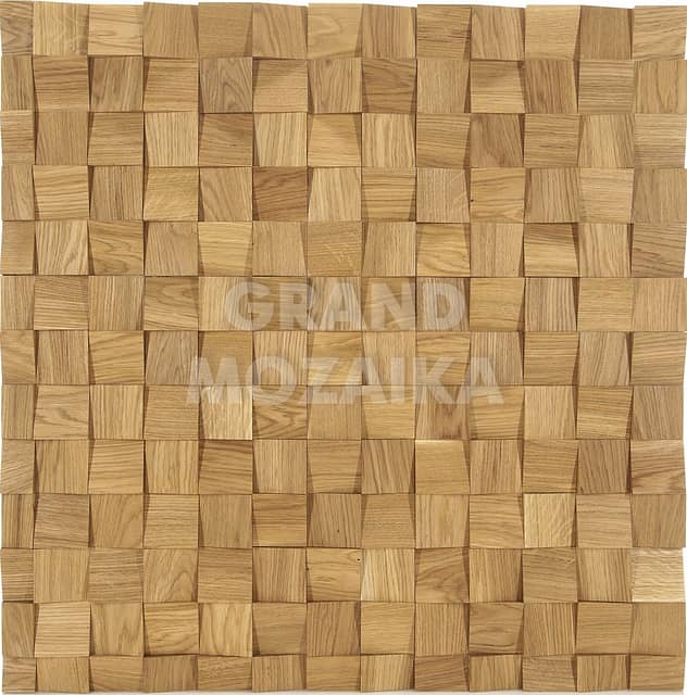 Шлифованная 3D мозаика из дуба, масловоск