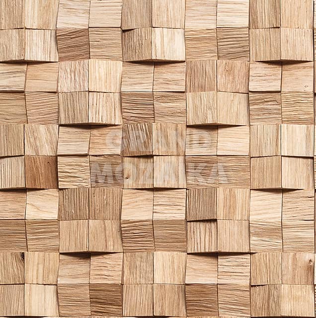 3D мозаика из дуба (масловоск бесцветный)