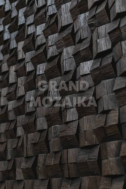3D мозаика из дуба (масловоск эбен)