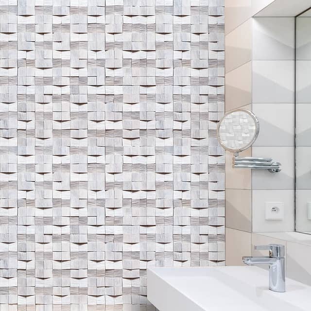 3D мозаика из дуба (масловоск беленый)