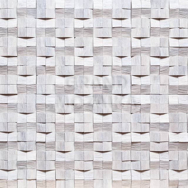 3D мозаика из дуба (масловоск беленый)