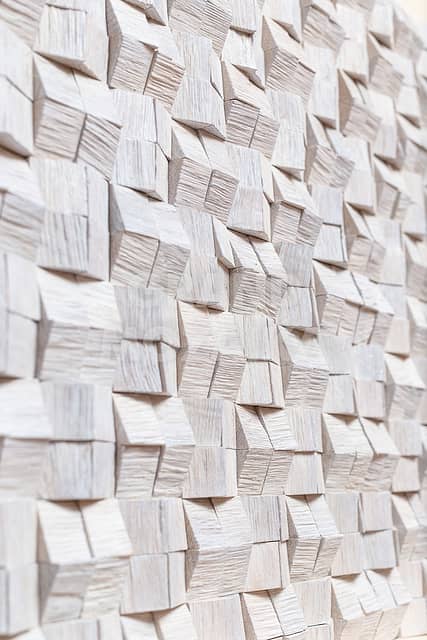 3D мозаика из дуба (масловоск беленый)