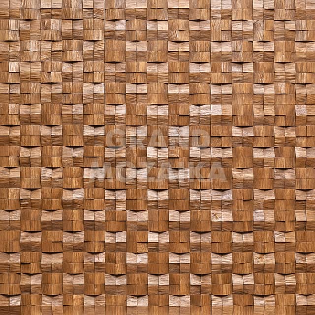 3D мозаика из дуба (масловоск коньяк)