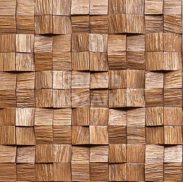 3D мозаика из дуба (масловоск коньяк)