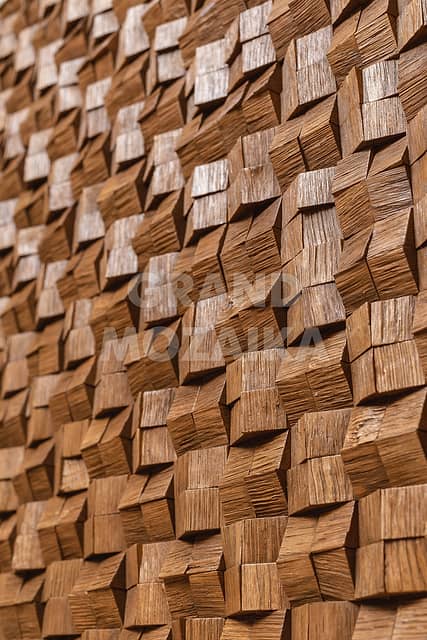 3D мозаика из дуба (масловоск коньяк)