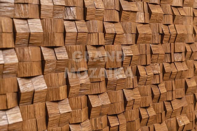 3D мозаика из дуба (масловоск коньяк)