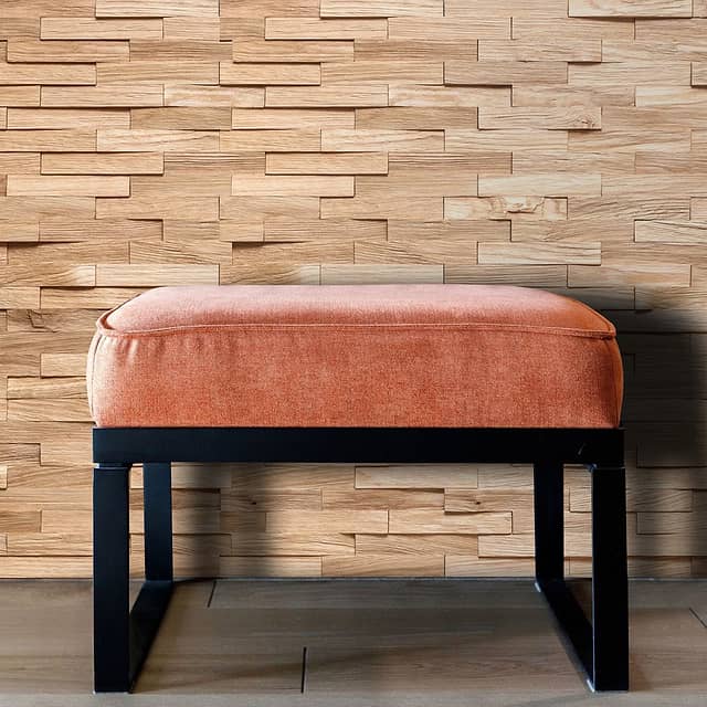 Колотая 3D мозаика из дуба, (бесцветный масловоск)