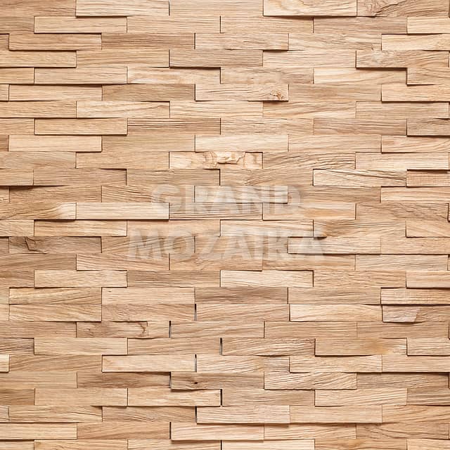 Колотая 3D мозаика из дуба, (бесцветный масловоск)