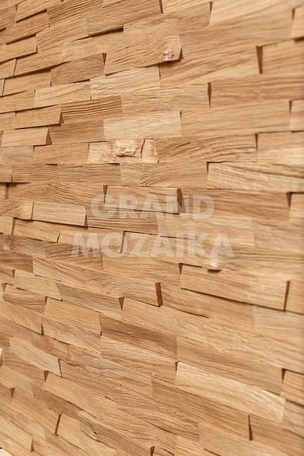 Колотая 3D мозаика из дуба, (бесцветный масловоск)