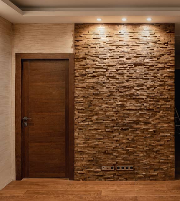 Колотая 3D мозаика из дуба, (масловоск орех)