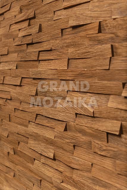 Колотая 3D мозаика из дуба, (масловоск орех)