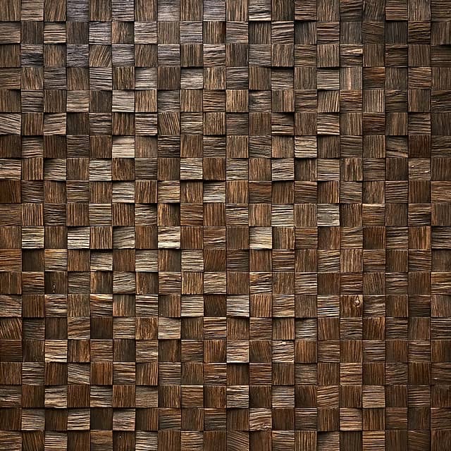 Колотая 3D мозаика из дерева (дуб), колеровка венге