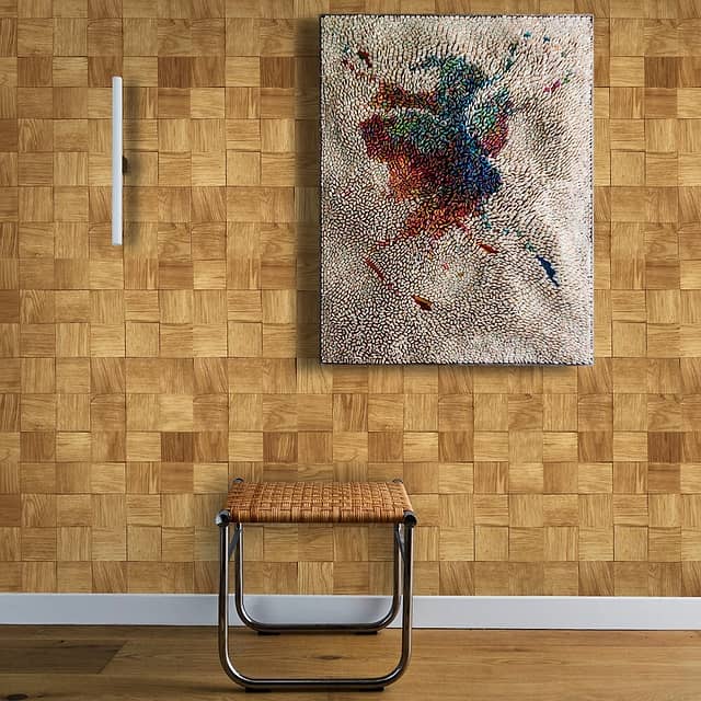 Колотая 3D мозаика из дерева (дуб), бесцветный