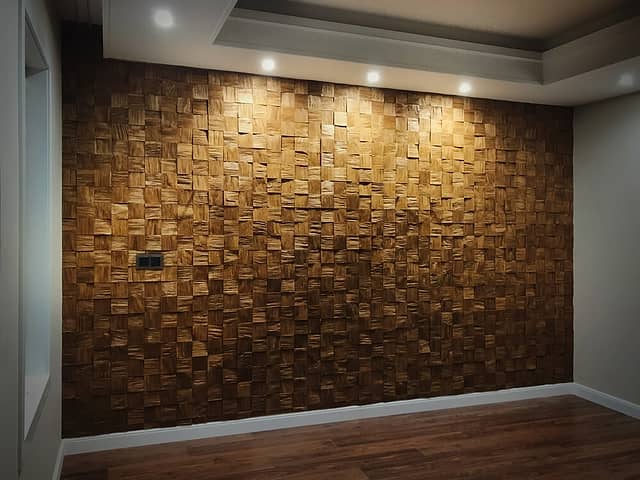 Колотая 3D мозаика из дерева (дуб), бесцветный