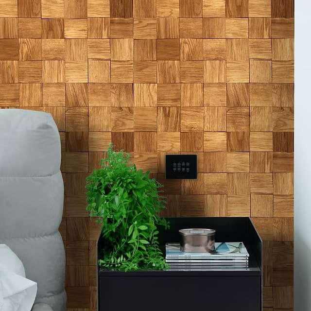 Колотая 3D мозаика из дерева (дуб), бесцветный