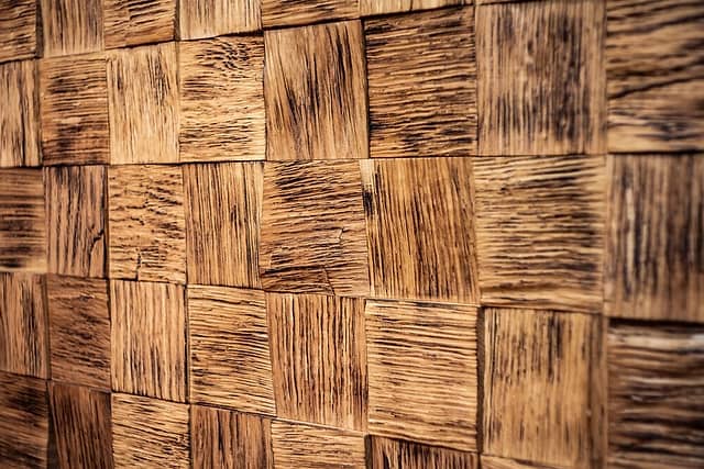 Колотая 3D мозаика из дерева (дуб), легкий обжиг, колеровка натур