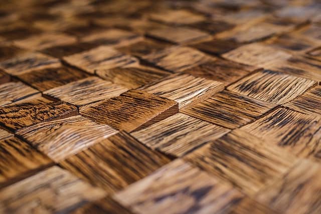 Колотая 3D мозаика из дерева (дуб), легкий обжиг, колеровка натур