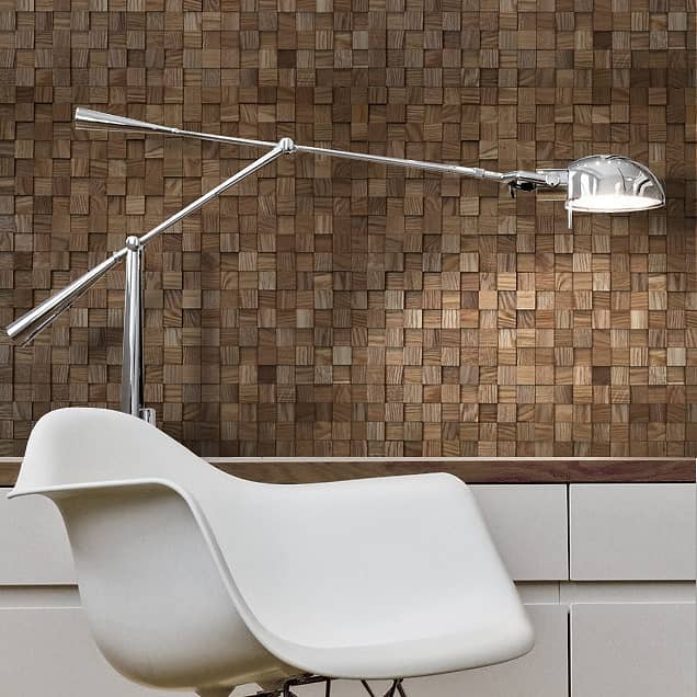 3D мозаика из дерева (дуб), колеровка натур