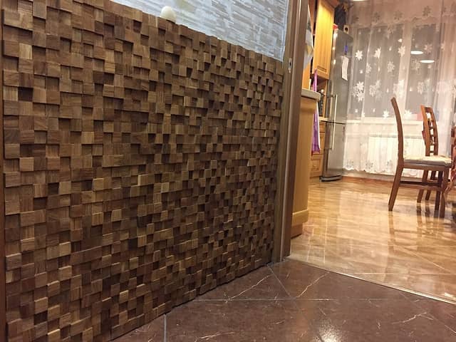 3D мозаика из дерева (дуб), колеровка натур