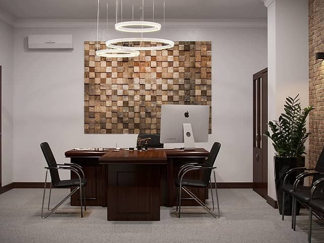 3D мозаика из дерева (дуб), колеровка венге