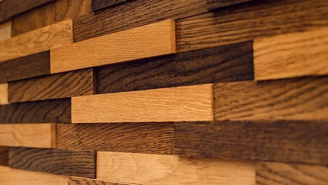 3D мозаика из дерева (дуб), колеровка натур, орех, венге