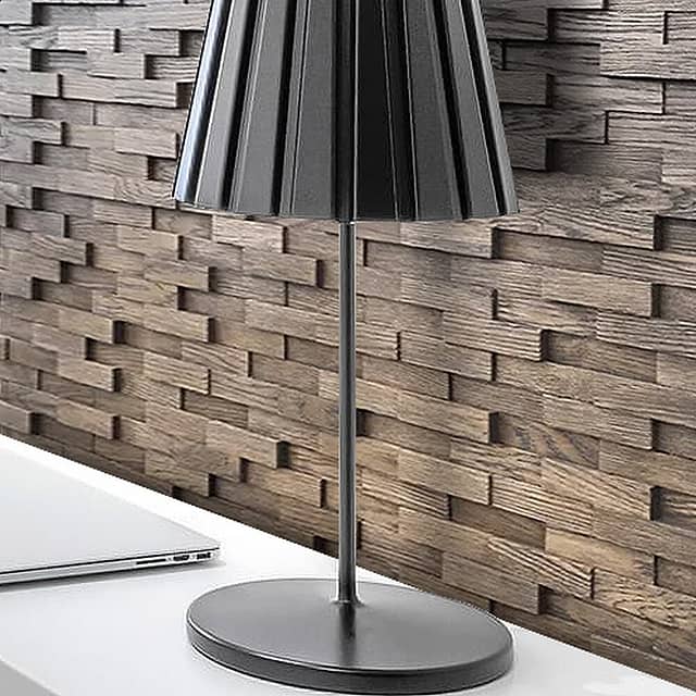 Шлифованная 3D мозаика из дерева (дуб), колеровка венге