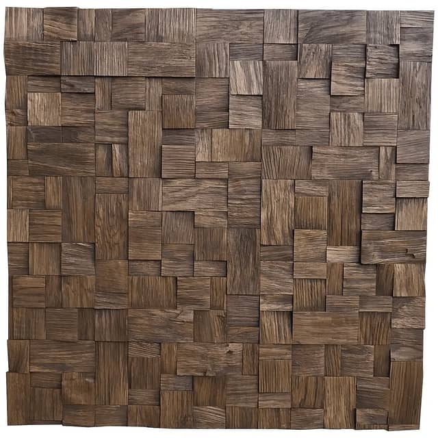 Колотая 3D мозаика из дерева (дуб), колеровка орех