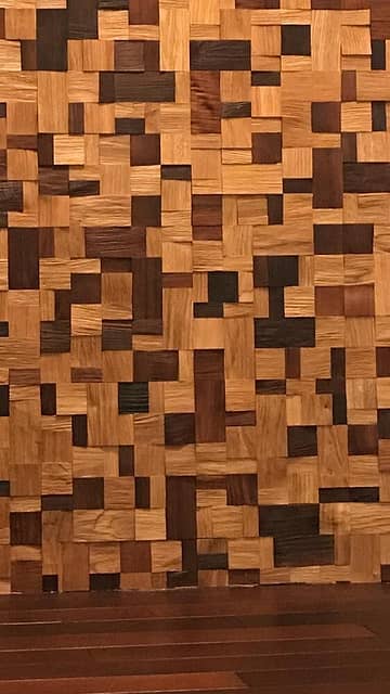 Колотая 3D мозаика из дерева (дуб, термоясень), бесцветный