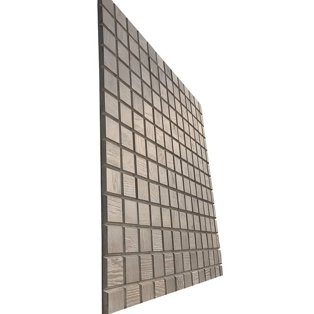 3D мозаика из дерева (дуб), колеровка белый