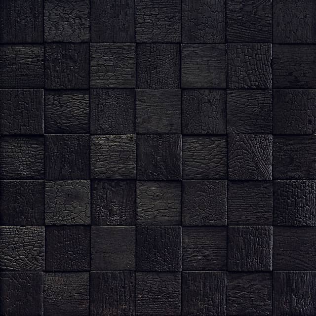 3D мозаика из дерева (дуб), сильный обжиг, колеровка черный