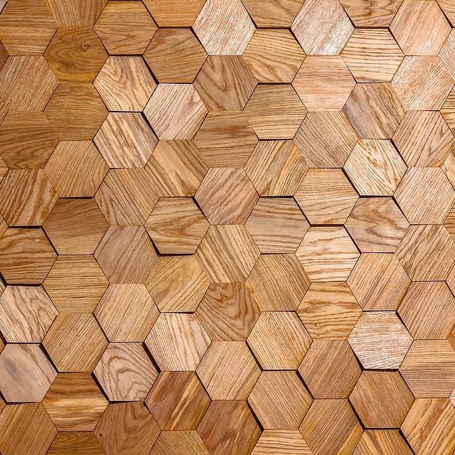 3D мозаика из дерева (дуб), колеровка медовый