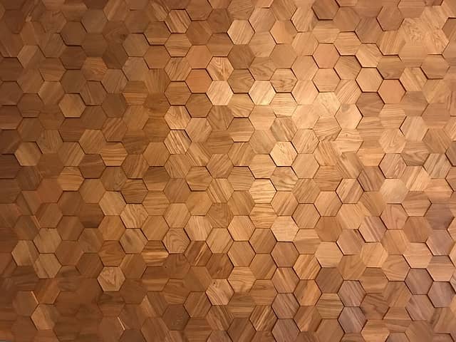 3D мозаика из дерева (дуб), колеровка медовый