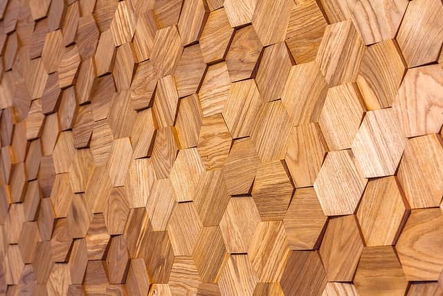 3D мозаика из дерева (дуб), колеровка медовый