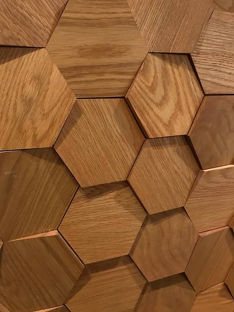 3D мозаика из дерева (дуб), колеровка медовый